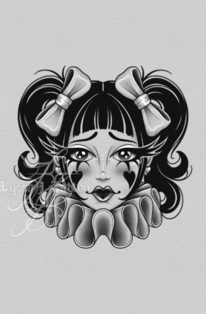 Valentine's Clown Girl (Deposit)